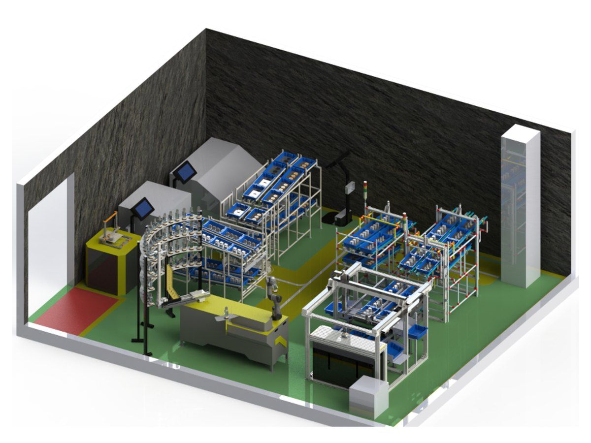 Tata letak 3D smart warehouse